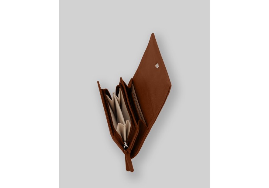 Les Ateliers Foures B22. - CUIR DE VACHETTE - FAUVE b22. Porte-monnaie