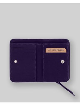 Les Ateliers Foures B23 - CUIR DE VACHETTE - MYRTILL porte monnaie et billet zip dos à dos mixte Portefeuilles