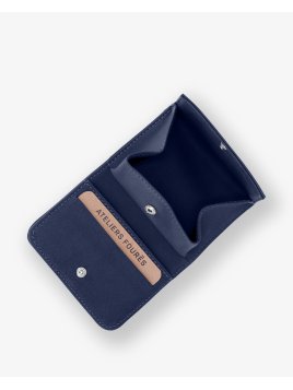 Les Ateliers Foures B24 - CUIR DE VACHETTE - OCÉAN porte monnaie et billet boite les ateliers fourès Portefeuilles