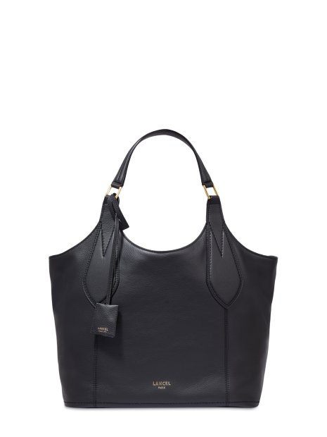 Lancel A13235 - CUIR DE VACHETTE - NOIR alphonse porté épaule sac-a-main-shopping-toile-ou-cuir