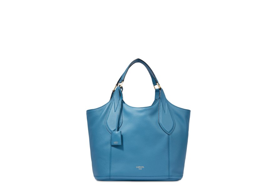 Lancel A13235 - CUIR DE VACHETTE - BLEU alphonse porté épaule Sac business