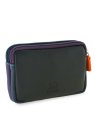 mywalit 1265 - CUIR DE VEAU - BLACK/PACE porte-monnaie à double zip en cuir petit format porte-monnaie-femme