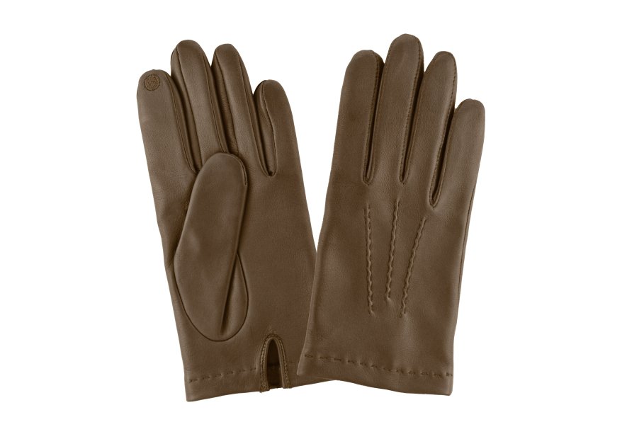 Glove Story 22027SN - CUIR D'AGNEAU - CORK - gants homme 3 baguette soie Gants
