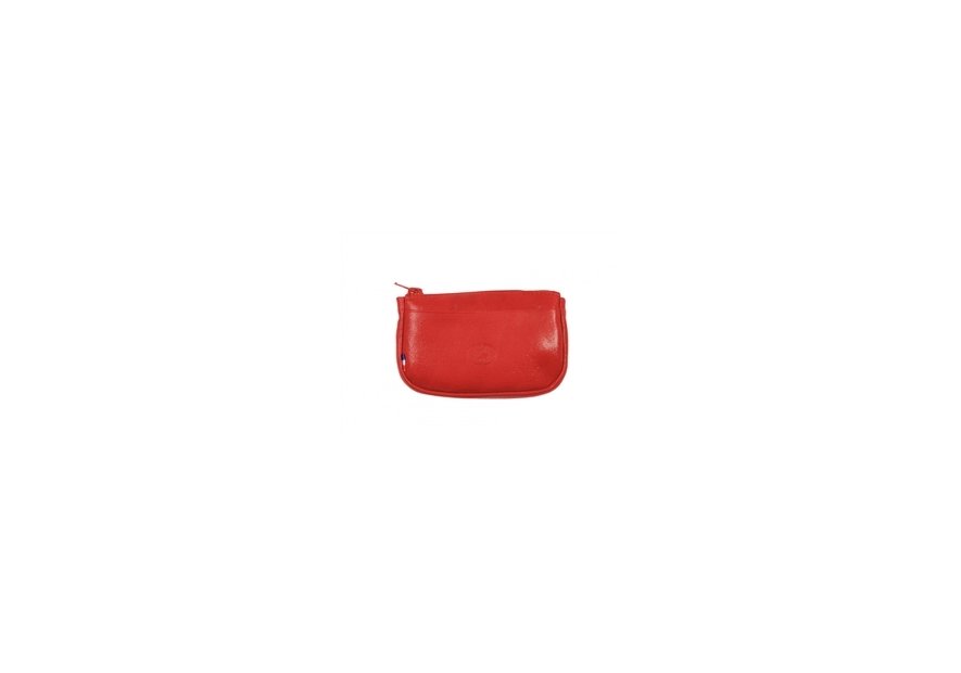 Frandi 262/03 - CUIR CLASSIQUE - ROUGE frandi-classic-porte monnaie zip plat Porte-monnaie