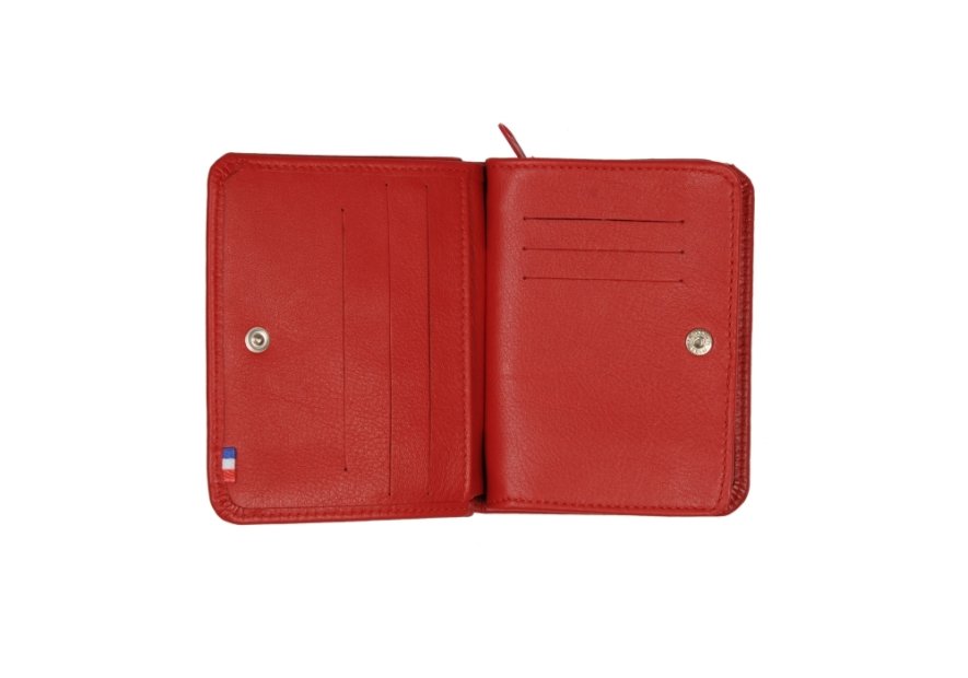 Frandi 273/03 - CUIR CLASSIQUE - ROUGE frandi-colors-porte monnaie billet femme m Portefeuilles