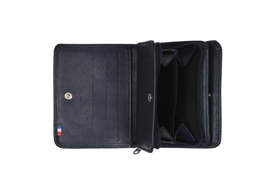 Frandi 273/03 - CUIR CLASSIQUE - MARINE frandi-colors-porte monnaie billet femme m Portefeuilles