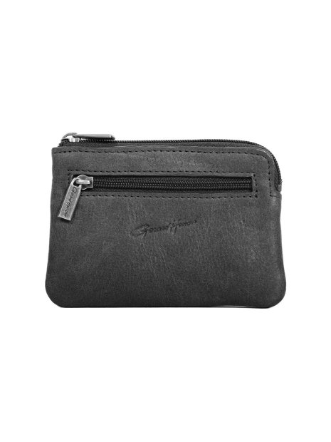 Gerard Henon 33476 - CUIR DE VACHETTE - NOIR porte monnaie et clefs vintage pm-homme