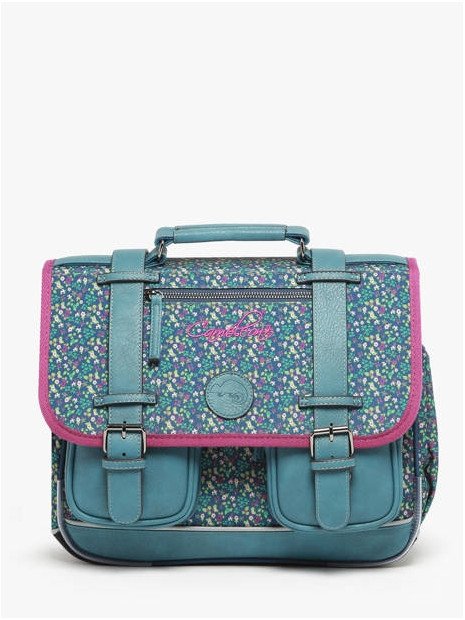 cartable enfant 2 compartiments vintage fantasy Taille TU Couleur generique Bleu Nuance Blue garden