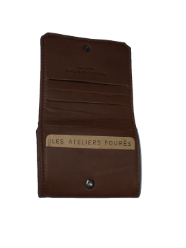 Les Ateliers Foures 9148 - CUIR DE VACHETTE - COGNAC Porte-monnaie/ Porte-billets
