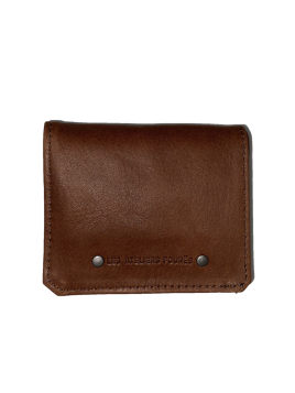 Les Ateliers Foures 9148 - CUIR DE VACHETTE - COGNAC Porte-monnaie/ Porte-billets