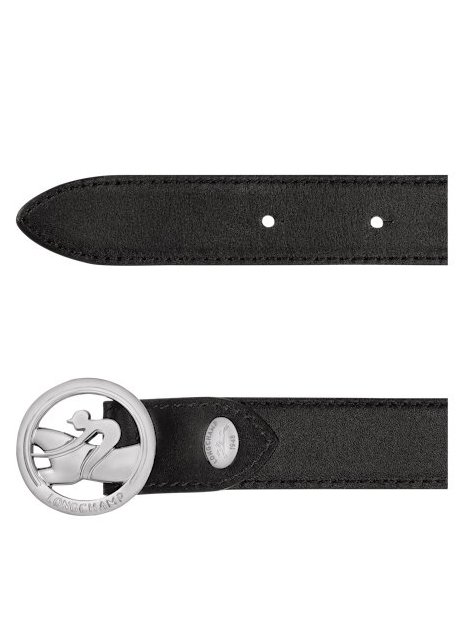 Longchamp 40081HFK - CUIR DE VEAU - NOIR ceinture femme la médaille ceintures