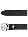 Longchamp 40081HFK - CUIR DE VEAU - NOIR ceinture femme la médaille ceintures
