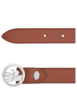 Longchamp 40081HFK - CUIR DE VEAU - COGNAC ceinture femme la médaille Ceintures