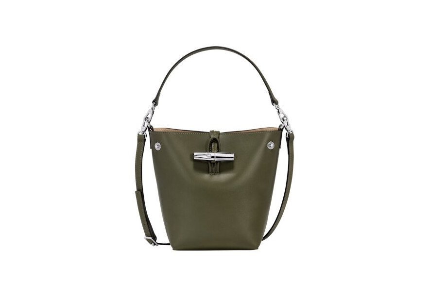 Longchamp 10229HCL - CUIR DE VEAU - KAKI - sac seau le roseau box Sac business