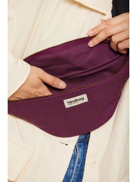 hindbag OLIVIA - COTON BIO - PRUNE sac banane olivia Sac business