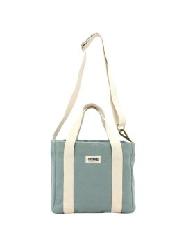 hindbag LOUISE - COTON BIO - SAUGE sac mini cabas louise Sac business