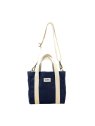 hindbag LOUISE - COTON BIO - NAVY sac mini cabas louise sacs-a-mains