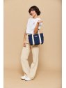 hindbag LOUISE - COTON BIO - NAVY sac mini cabas louise sacs-a-mains