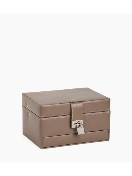 Le Tanneur TBJ7325 - CUIR DE VACHETTE - TAU coffret bijoux ouverture automatique m Coffrets à bijoux
