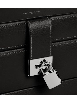 Le Tanneur TBJ7325 - CUIR DE VACHETTE - NOI coffret bijoux ouverture automatique m Coffrets à bijoux