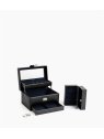 Le Tanneur TBJ7325 - CUIR DE VACHETTE - NOI coffret bijoux ouverture automatique m coffret-bijoux