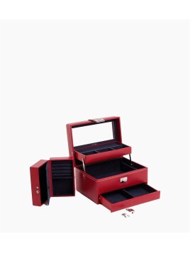 Le Tanneur TBJ7325 - CUIR DE VACHETTE - GRE coffret bijoux ouverture automatique m Coffrets à bijoux