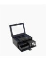 Le Tanneur TBJ7323 - CUIR DE VACHETTE - NOI grand coffret bijoux miroir coffret-bijoux