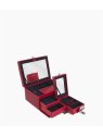 Le Tanneur TBJ7323 - CUIR DE VACHETTE - GRE grand coffret bijoux miroir coffret-bijoux