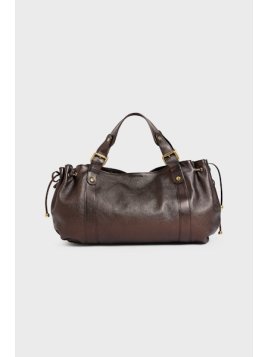 Gerard Darel 24H/446 - CUIR DE CHEVRE - BRUN sac porté main 24 heures gérard darel métalisé Sacs à mains