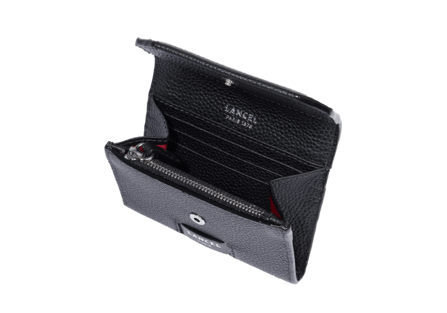 Lancel A13179 - CUIR DE VACHETTE - NOIR porte monnaie/ cartes compact Porte-monnaie