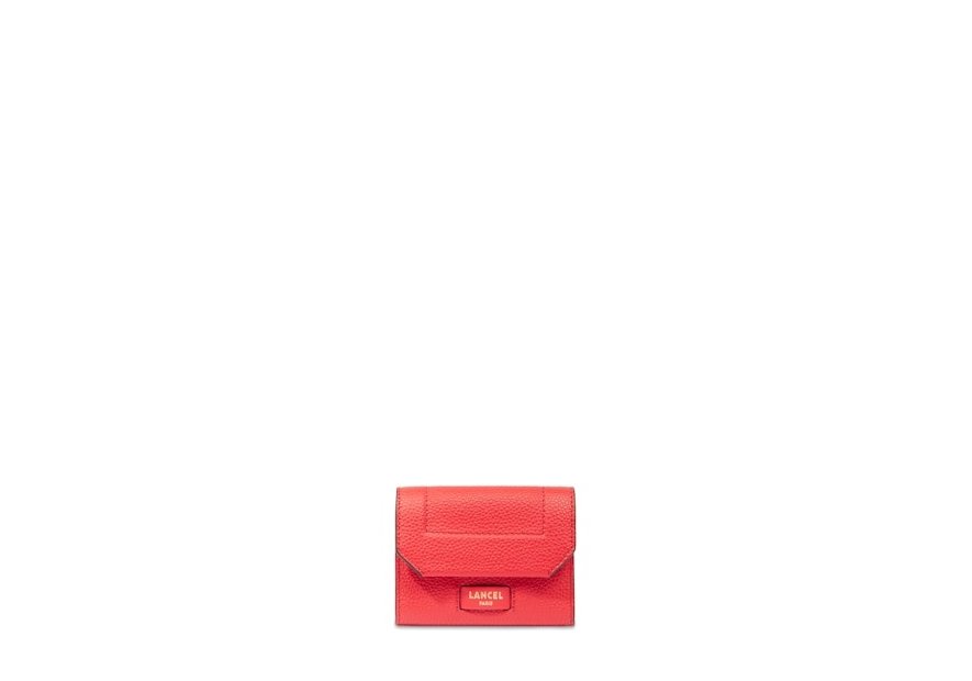 Lancel A13179 - CUIR DE VACHETTE - ROUG porte monnaie/ cartes compact Porte-monnaie