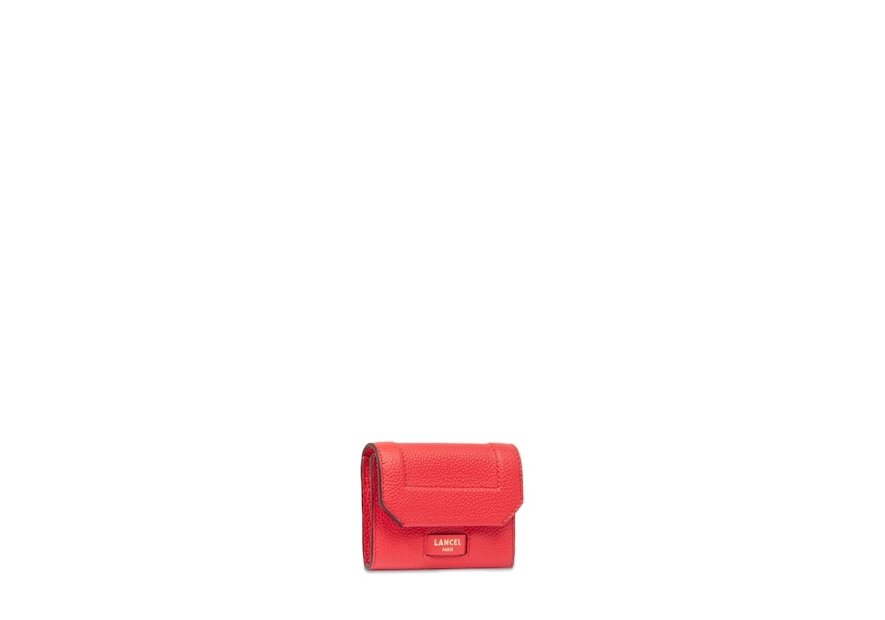 Lancel A13179 - CUIR DE VACHETTE - ROUG porte monnaie/ cartes compact Porte-monnaie