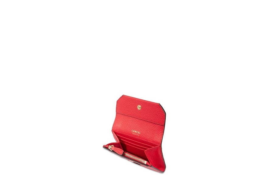 Lancel A13179 - CUIR DE VACHETTE - ROUG porte monnaie/ cartes compact Porte-monnaie