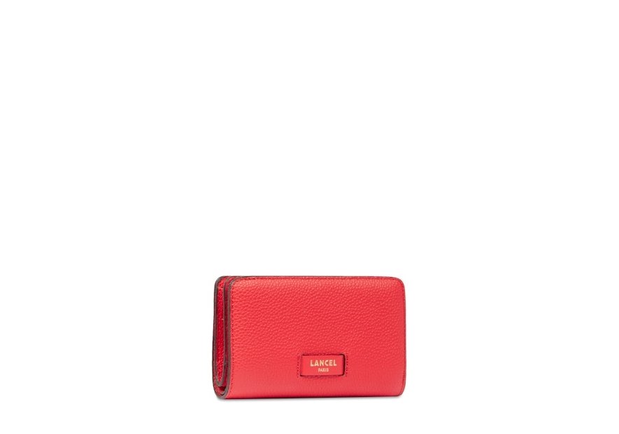 Lancel A11123 - CUIR DE VACHETTE - ROUG Ninon de Lancel - Portefeuille compact Portefeuilles