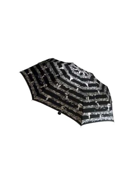 Guy De Jean GDJ 3443 - POLYESTER - NOIR parapluie femme pliant automatique musique petite-maroquinerie