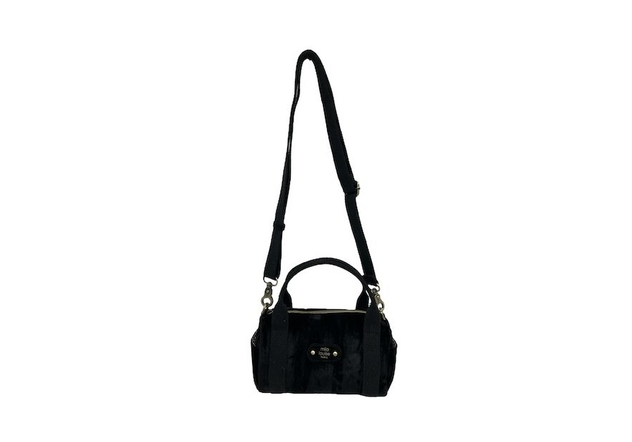 Mila Louise BEE VFR - TOILE/CUIR - NOIR mini sac polochon bee Sac business
