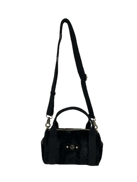 Mila Louise BEE VFR - TOILE/CUIR - NOIR mini sac polochon bee Sac business