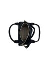 Mila Louise BEE VFR - TOILE/CUIR - NOIR mini sac polochon bee sacs-a-mains