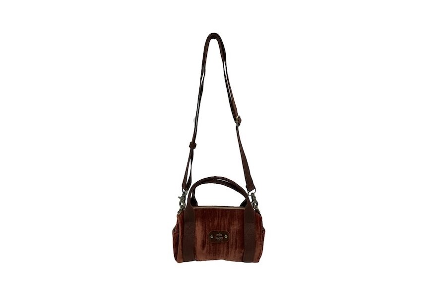 Mila Louise BEE VFR - TOILE/CUIR - COGNAC mini sac polochon bee Sac business