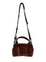 Mila Louise BEE VFR - TOILE/CUIR - COGNAC mini sac polochon bee sac-business