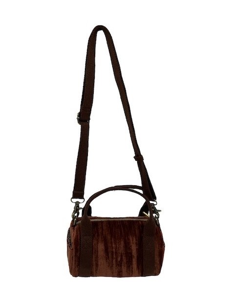 Mila Louise BEE VFR - TOILE/CUIR - COGNAC mini sac polochon bee Sac business