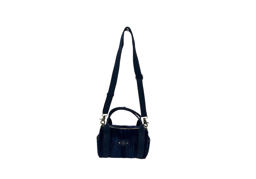 Mila Louise BEE VFR - TOILE/CUIR - ENCRE BLE mini sac polochon bee Sac business