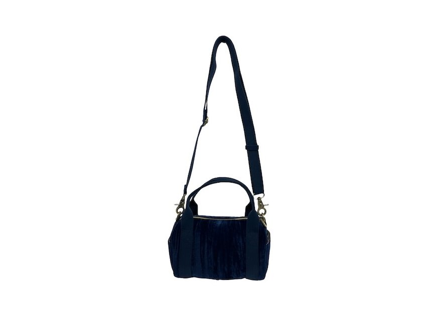Mila Louise BEE VFR - TOILE/CUIR - ENCRE BLE mini sac polochon bee Sac business