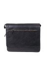 Gerard Henon 5273 - CUIR DE VACHETTE - NOIR - Grande Besace sac-business