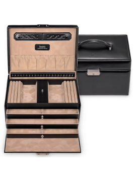 sacher 69.107 - CUIR DE VACHETTE - NOIR coffret à bijoux en cuir julia Coffrets à bijoux