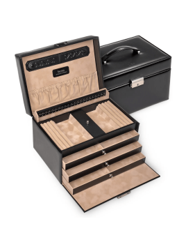 sacher 69.107 - CUIR DE VACHETTE - NOIR coffret à bijoux en cuir julia Coffrets à bijoux