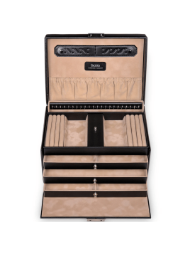 sacher 69.107 - CUIR DE VACHETTE - NOIR coffret à bijoux en cuir julia Coffrets à bijoux