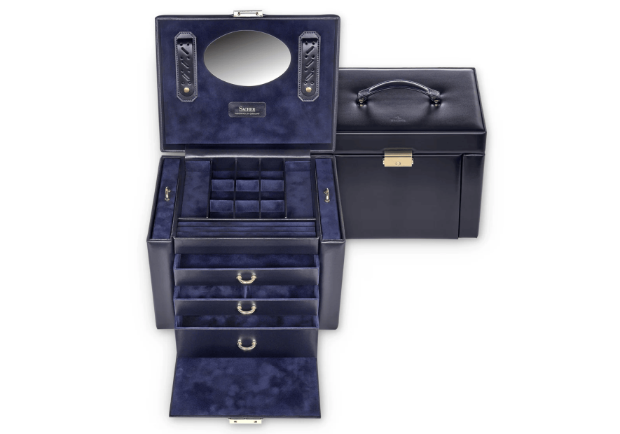 sacher 88.301 - CUIR - NAVY coffret à bijoux xxl marta accuro Coffrets à bijoux sacher 88.301 - CUIR - NAVY coffret à bijoux xxl marta accuro Coffrets à bijoux