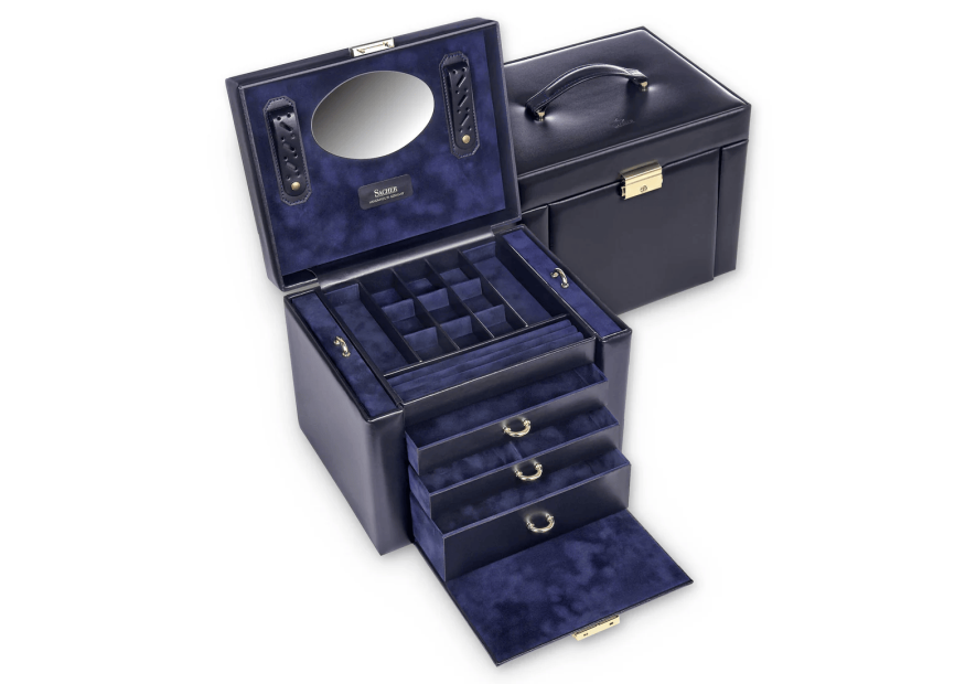sacher 88.301 - CUIR - NAVY coffret à bijoux xxl marta accuro Coffrets à bijoux sacher 88.301 - CUIR - NAVY coffret à bijoux xxl marta accuro Coffrets à bijoux