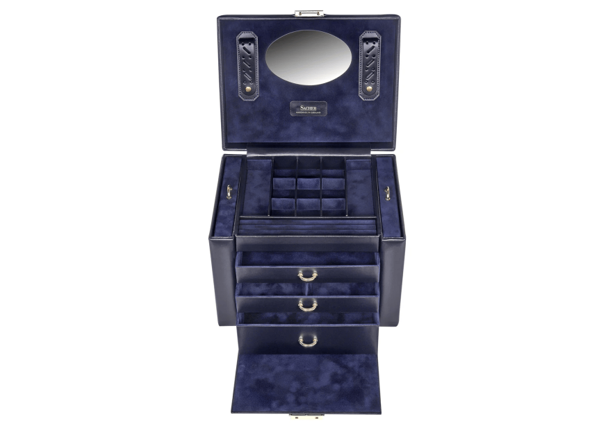 sacher 88.301 - CUIR - NAVY coffret à bijoux xxl marta accuro Coffrets à bijoux sacher 88.301 - CUIR - NAVY coffret à bijoux xxl marta accuro Coffrets à bijoux